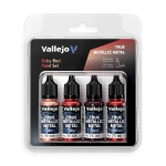 Vallejo 77254 - Farb-Set, TMM Rubinrot, 4x18 ml